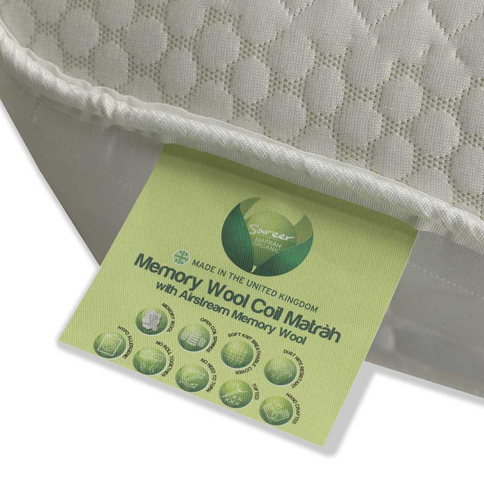 Sareer Memory Wool Open Coil Mattress